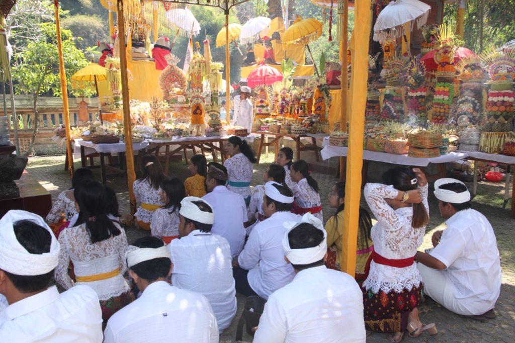Galungan and Kuningan Day held in one of the temple in Bali Safari Park