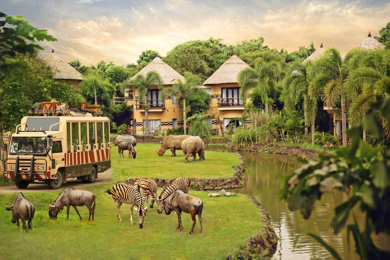 Mara River Safari Lodge - Hotel inside Taman Safari Bali