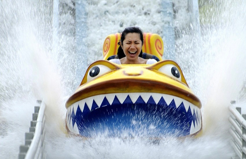 Flume Rides one of the fun rides at Bali Safari Park