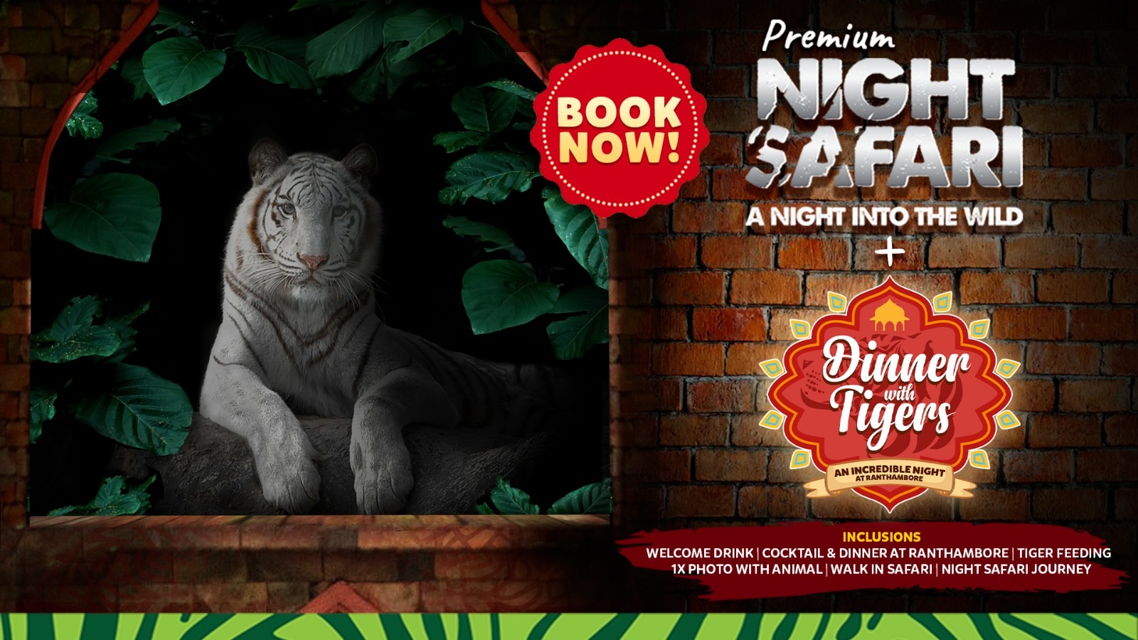 Bali Dinner with tiger bali safari park